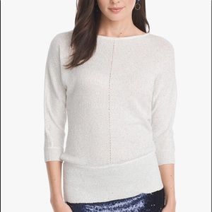 White House Black Market Subtle Sparkly Sweater - Sz S